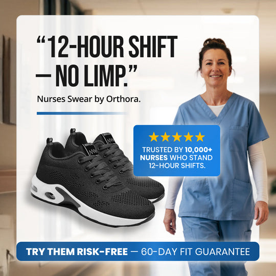 Ortho™ Pro — 12-Hour Shift Shoes for All-Day Foot, Knee & Back Pain Relief