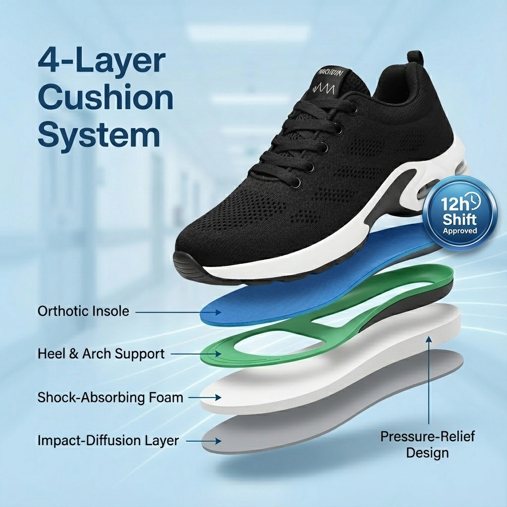 Ortho™ Pro — 12-Hour Shift Shoes for All-Day Foot, Knee & Back Pain Relief
