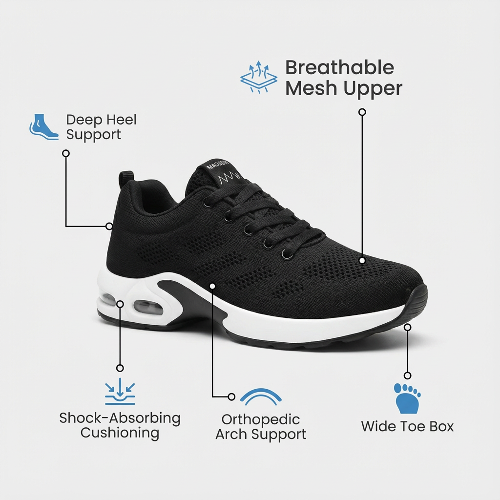 Ortho™ Pro – 12-Hour Shift Shoes for Heel & Plantar Fasciitis Relief (Unisex)