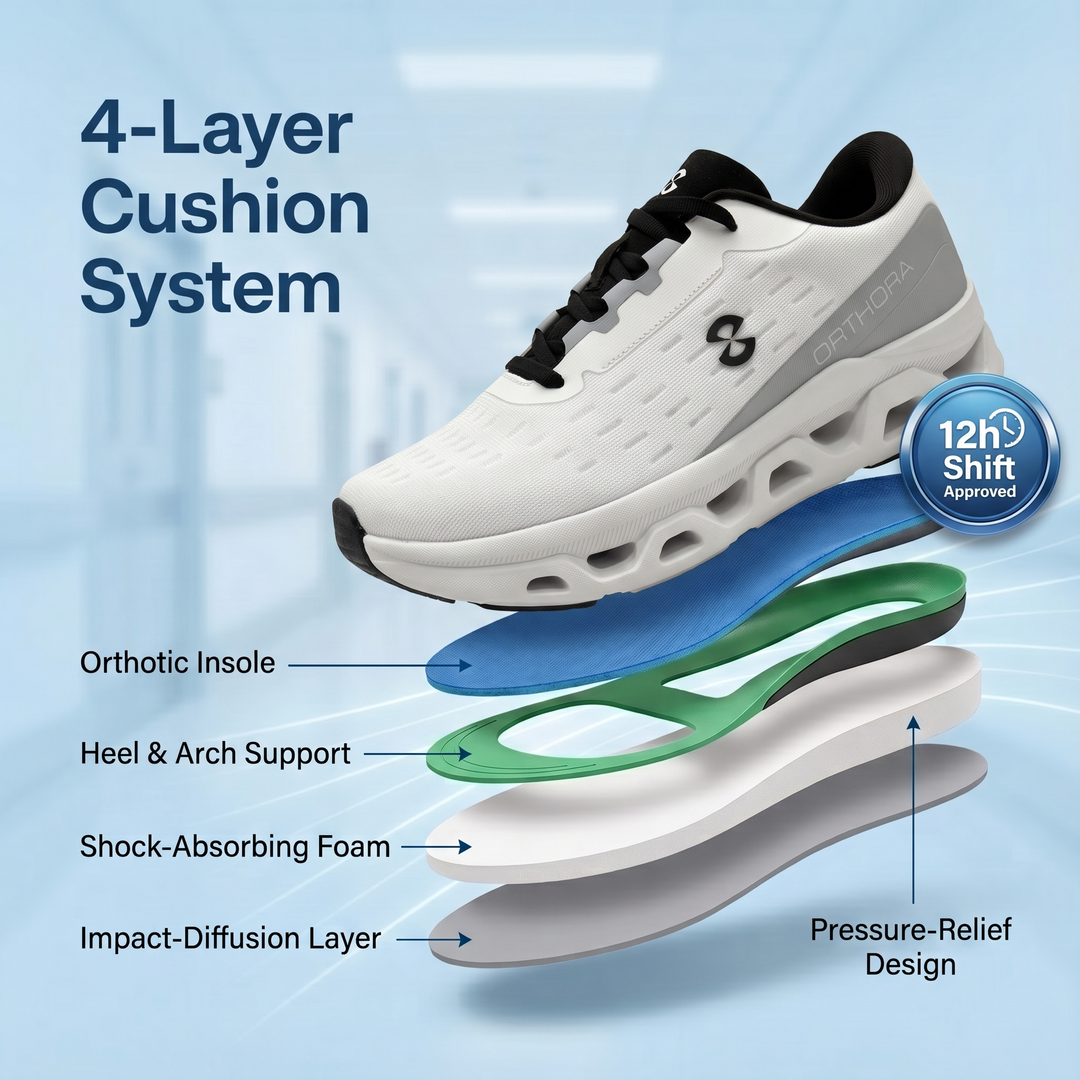 Ortho™ Fly — 12-Hour Shift Shoes for All-Day Foot, Knee & Back Pain Relief