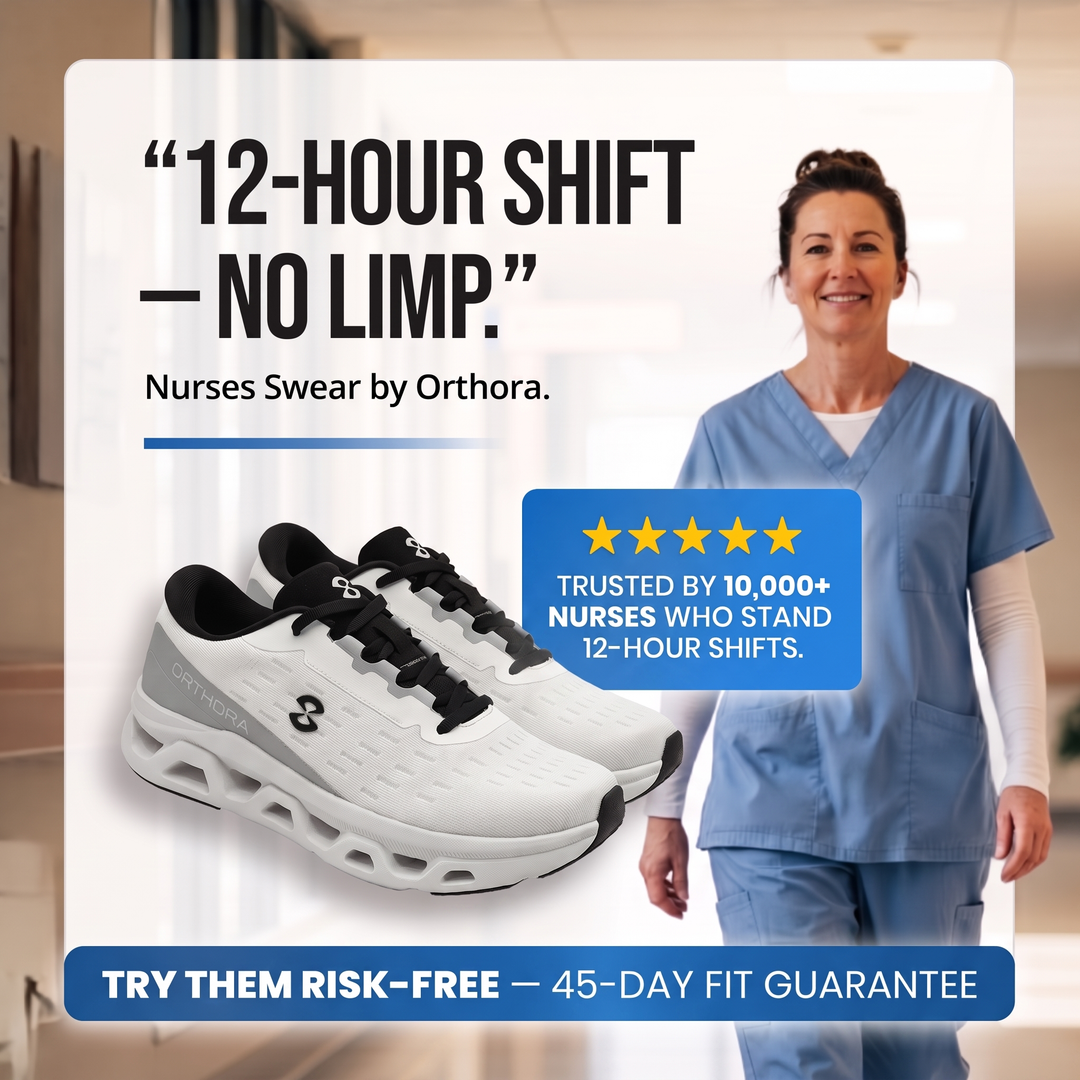Ortho™ Fly — 12-Hour Shift Shoes for All-Day Foot, Knee & Back Pain Relief